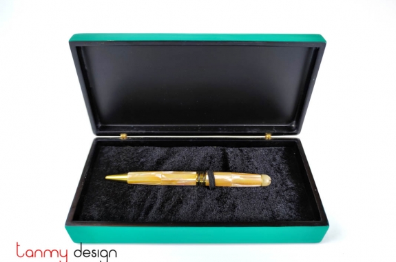 Turquoise pen box with dragonfly, pen included /size L 10*20*H5 cm